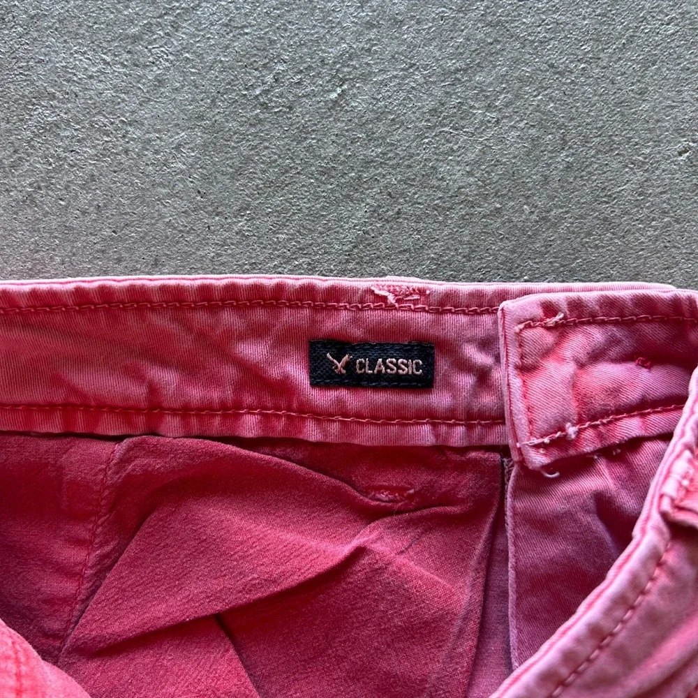 American Eagle Cargo Shorts Size 32 Pink Classic Fit Extreme Flex 9